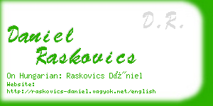 daniel raskovics business card